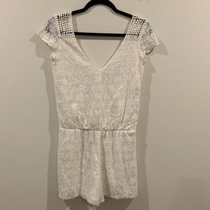 White Zara Lace Romper